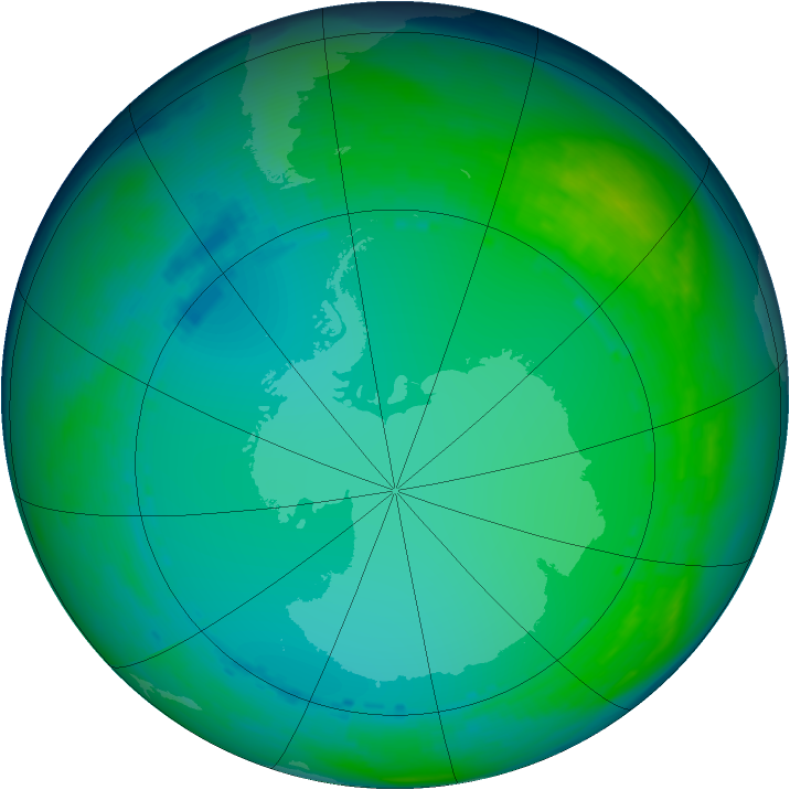 Ozone Map 1992-07-05